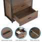 Tribesigns Bookshelf, 4 Tier Etagere Display Bookcase with 2 Drawers