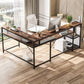 Tribesigns L-Shaped Desk, 69" Reversible Corner Desk with Monitor Stand & Storage Shelf