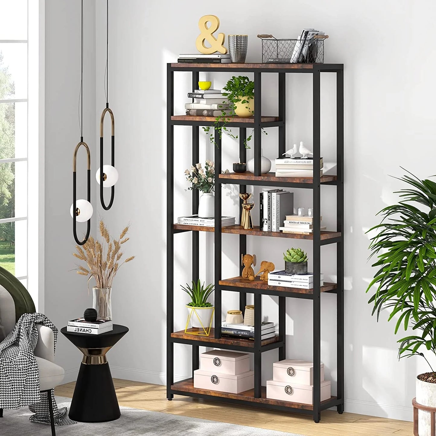 Tribesigns Bookcase, 79" Tall Bookshelf, 7-Tier Open Display Shelves