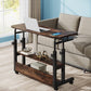 Tribesigns Height Adjustable Desk, Mobile Portable Desk with Wireless Charging Station