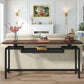 Tribesigns Console Table, 70" Sofa Table with 2 Tier Storage Shelves