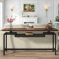 Tribesigns Console Table, 70" Sofa Table with 2 Tier Storage Shelves