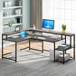Tribesigns L-Shaped Desk, 69" Reversible Corner Desk with Monitor Stand & Storage Shelf