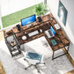 Tribesigns L-Shaped Desk, 69" Reversible Corner Desk with Monitor Stand & Storage Shelf