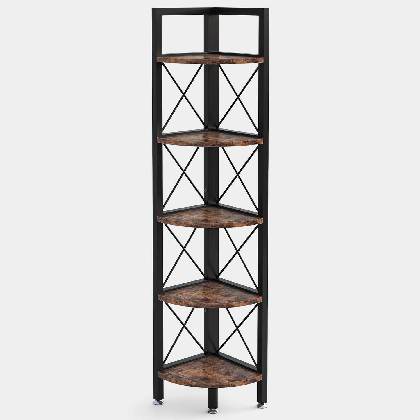 Tribesigns Corner Shelf, 5 Tier / 6Tier Corner Bookshelf Bookcase for Small Space