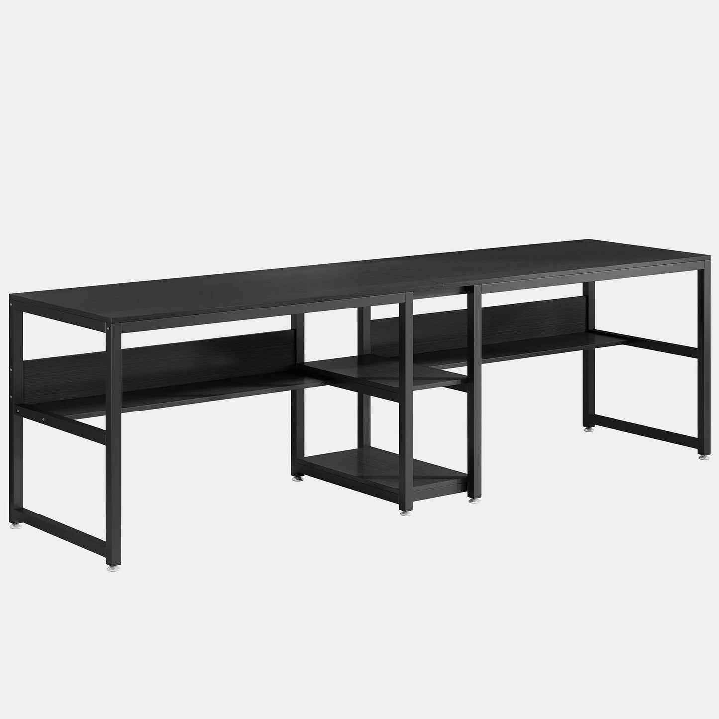 Tribesigns Two Person Desk, 78.7 Computer Double Desk with Bookshelf