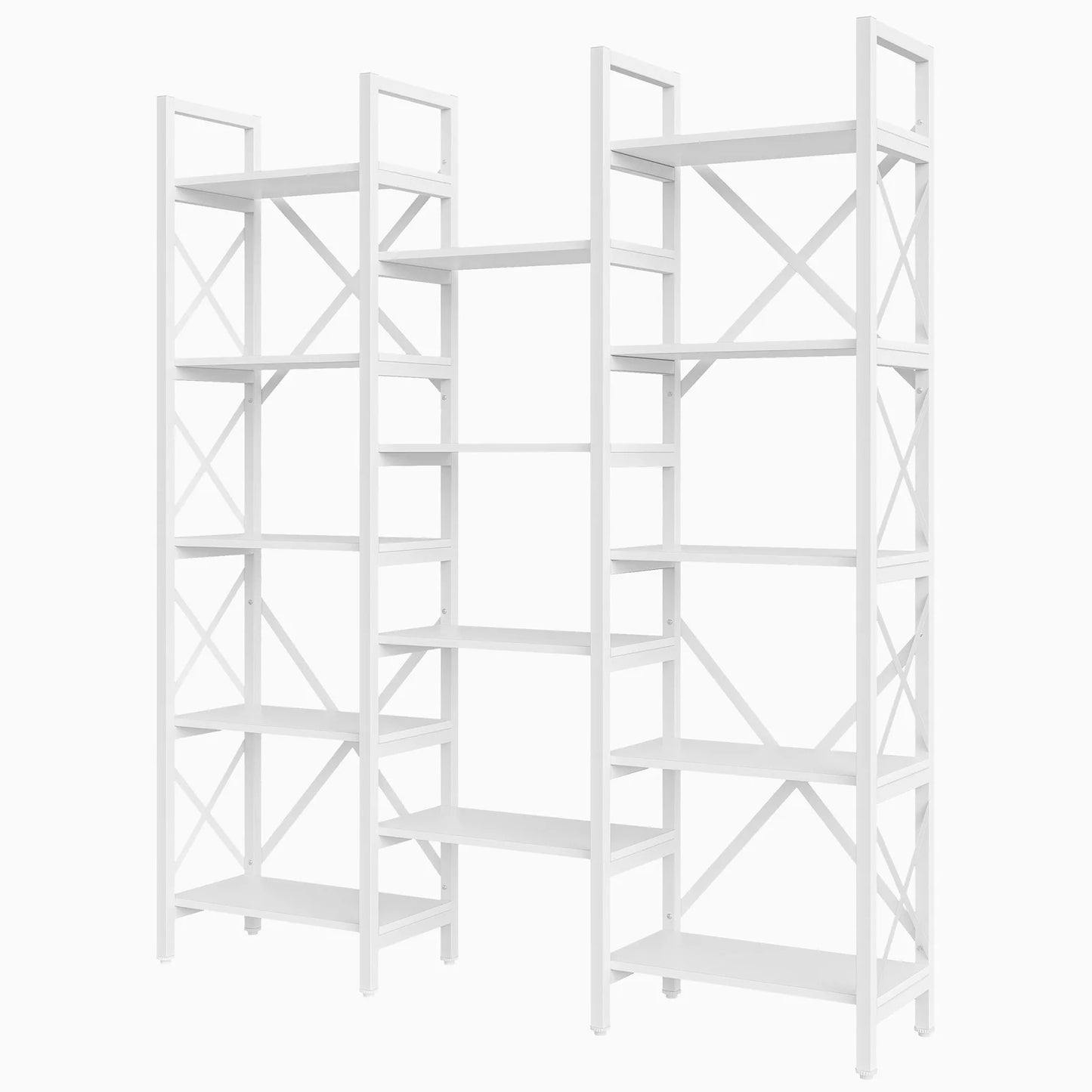 Tribesigns Bookshelf, 59" Triple Wide 5-Shelf Bookcase Display Rack