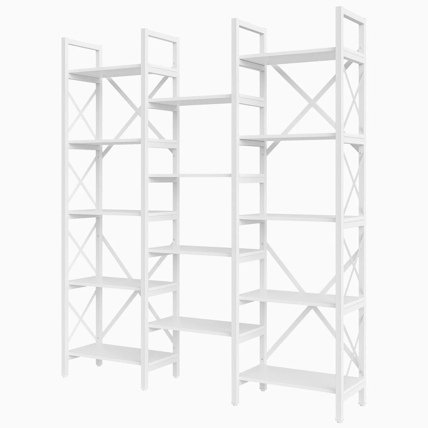 Tribesigns Bookshelf, 59" Triple Wide 5-Shelf Bookcase Display Rack