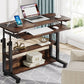 Tribesigns Height Adjustable Desk, Mobile Portable Desk with Wireless Charging Station