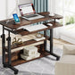 Tribesigns Height Adjustable Desk, Mobile Portable Desk with Wireless Charging Station