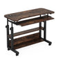 Tribesigns Height Adjustable Desk, Mobile Portable Desk with Wireless Charging Station