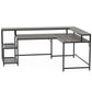 Tribesigns L-Shaped Desk, 69" Reversible Corner Desk with Monitor Stand & Storage Shelf
