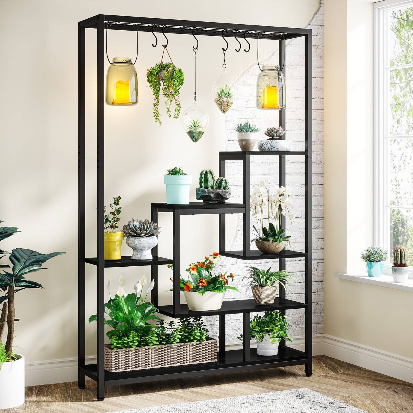 Tribesigns Plant Stand, 70.9" Plant Shelf Flower Bonsai Pots Display Rack