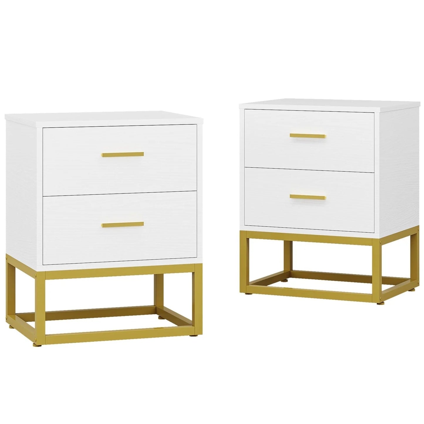 Tribesigns Nightstand, Modern Sofa Side Table, 2 Drawers End Table