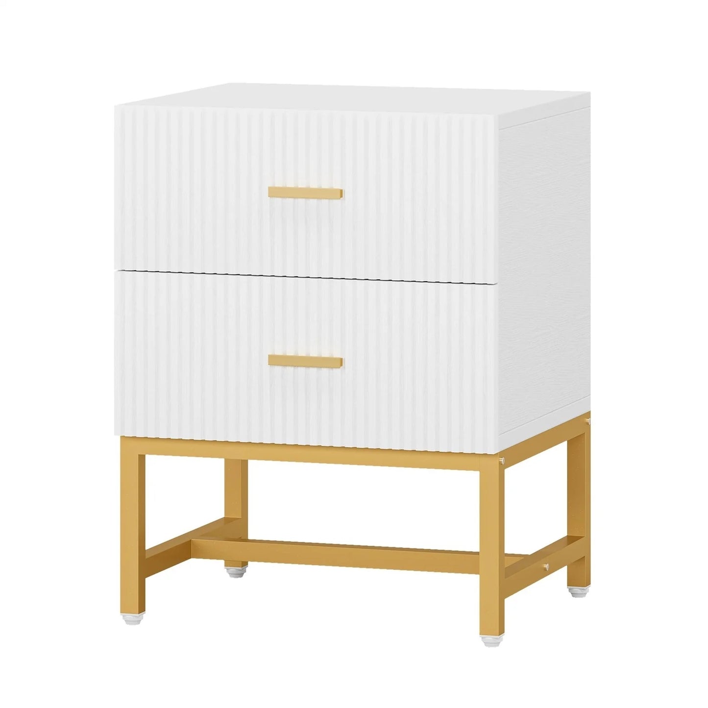 Tribesigns Nightstand, Modern Bed Side End Table with 2-Drawer