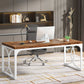 Tribesigns Executive Desk, 62.99" Office Computer Desk with Metal Frame