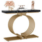 Tribesigns Console Table, 40 inch Entryway Sofa Table with Gold Base