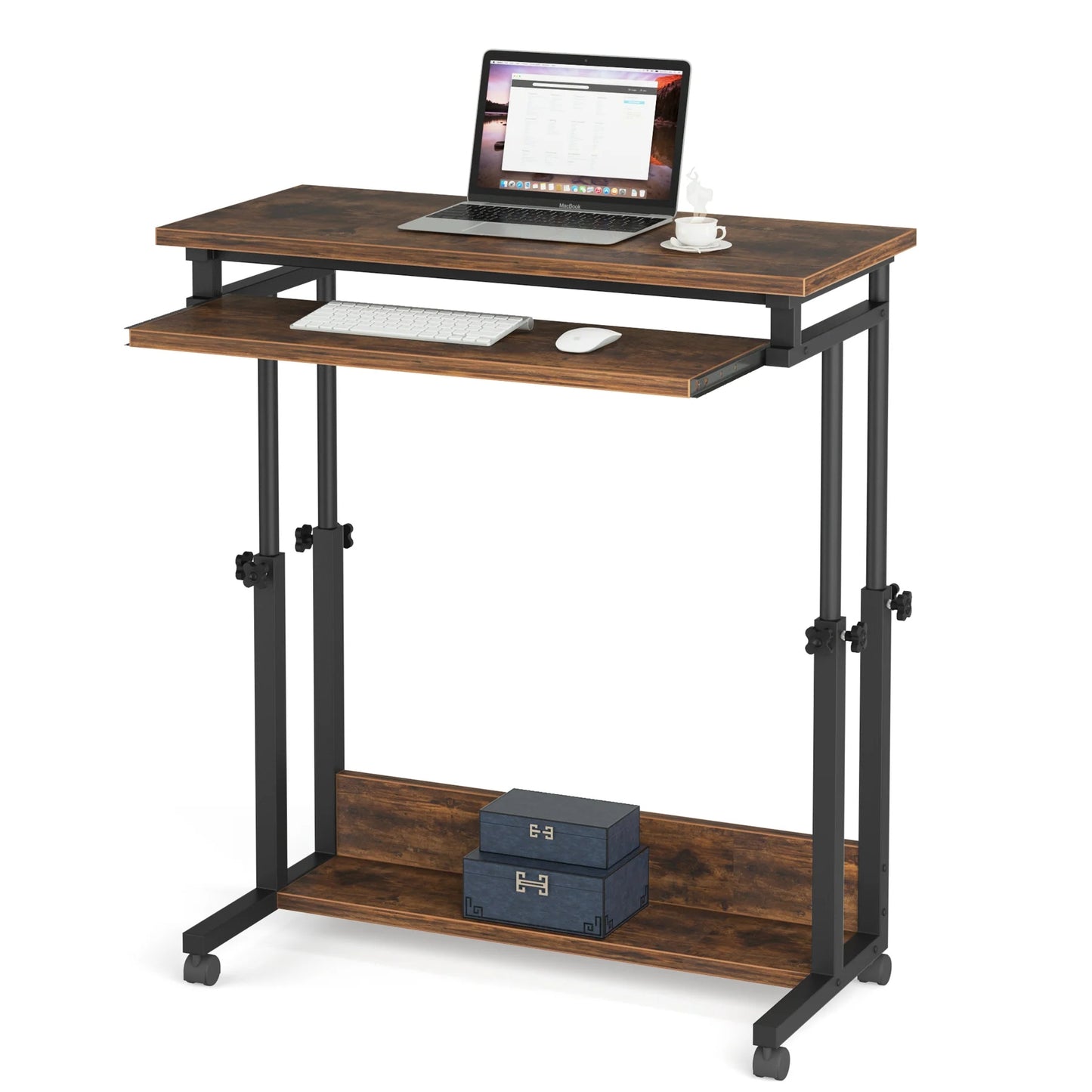 Tribesigns Height Adjustable Desk, Rolling Standing Desk Portable Desk