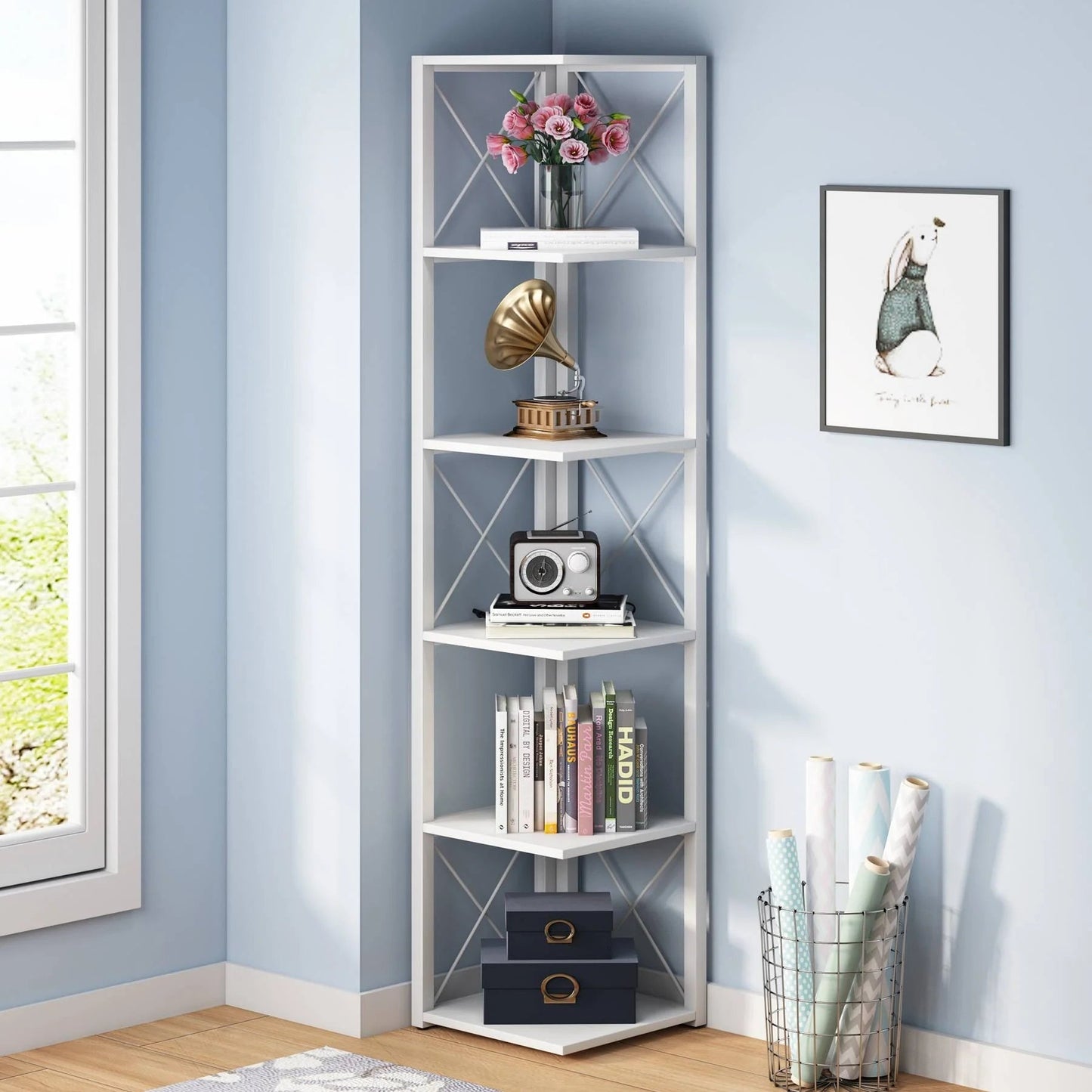 Tribesigns Freestanding Closet Organizer, Double Rod Clothes Rack