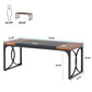 Tribesigns Executive Desk, 62.99" Office Computer Desk with Metal Frame